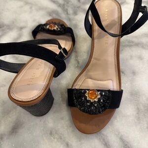 Kelly & Katie Black Sandals with Embellishments